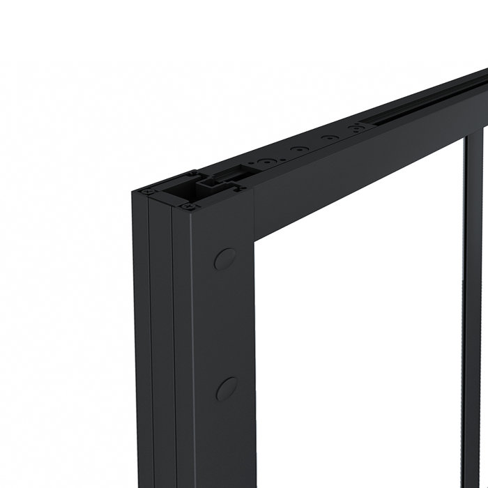 JUBEST Glass Clear Barn Door Without Installation Hardware Kit Wayfair